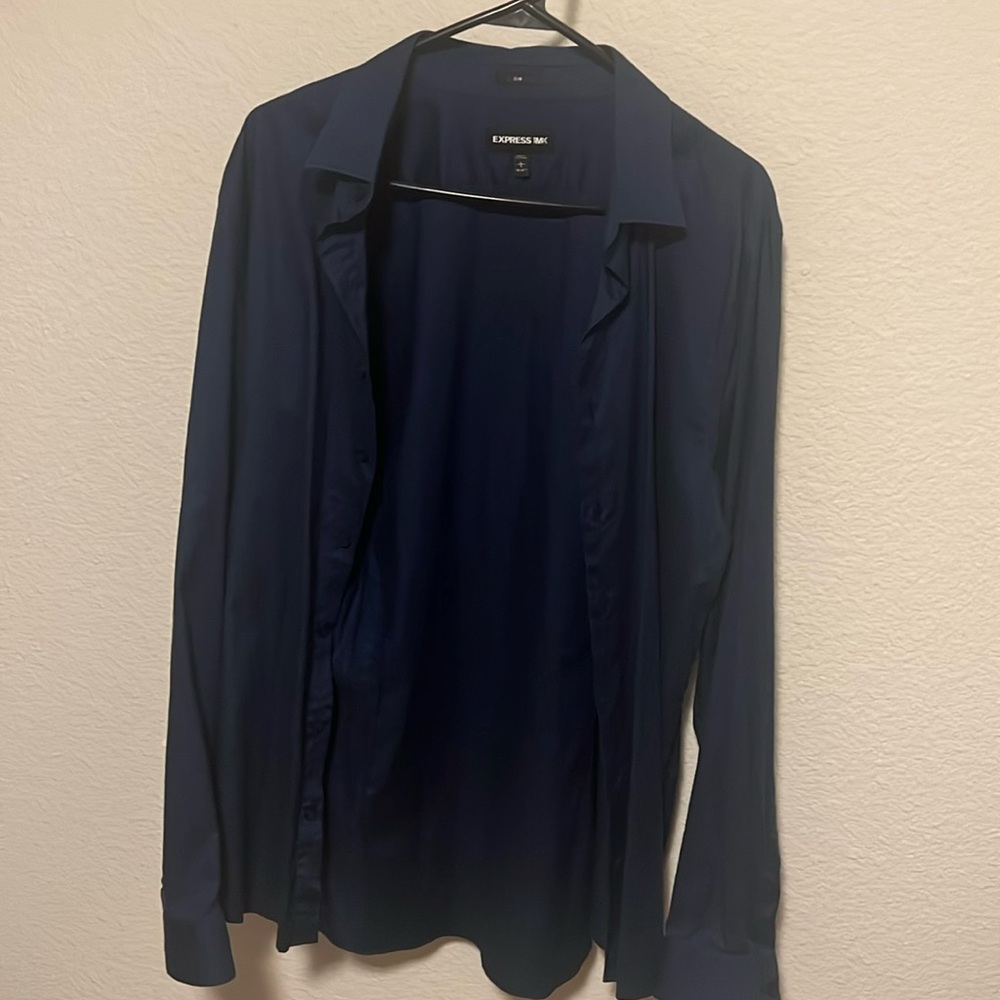 Express Slim Fit Navy Blue Dress shirt